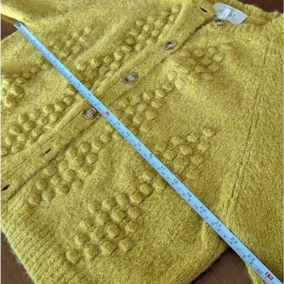 The Great. Bright Daisy Diamond Bobble Alpaca Cardigan, size 3/L - Picture 5 of 7